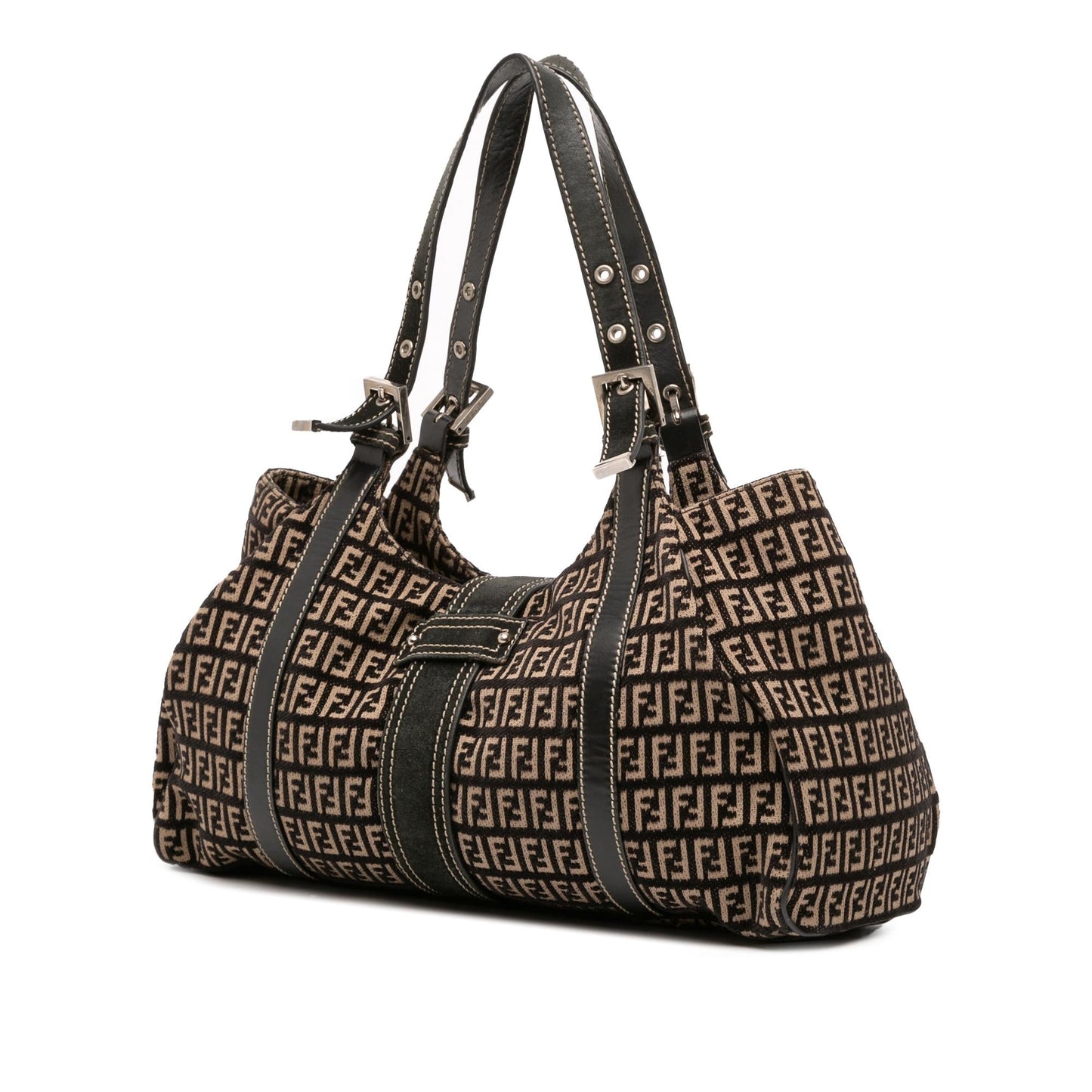 Fendi Zucchino Canvas Shoulder Bag