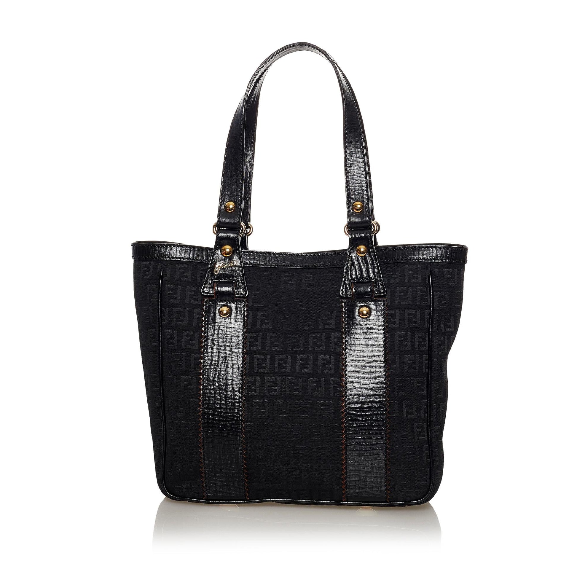 Fendi Zucchino Canvas Tote Bag