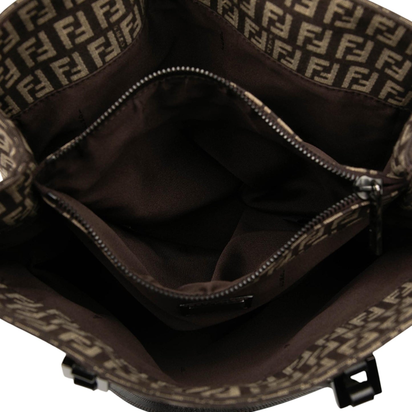Fendi Sue Tilley Leather Banana Zip Clutch