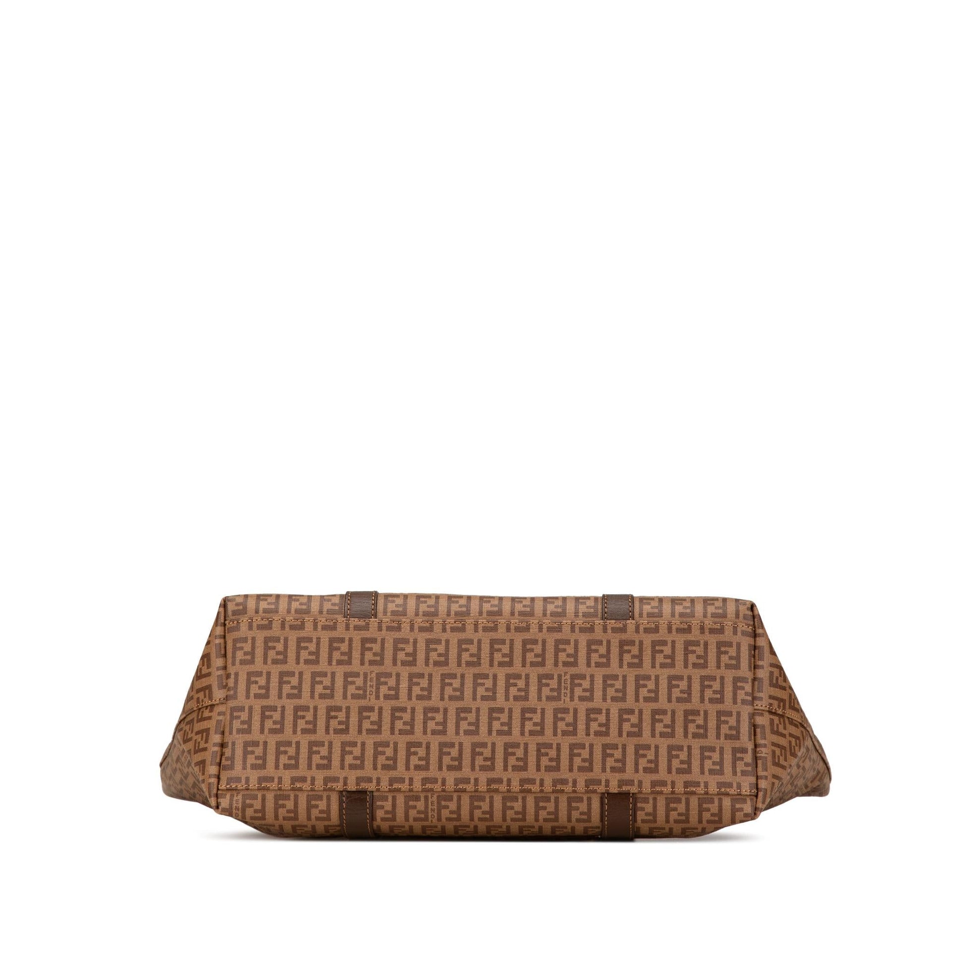 Fendi Bicolor Leather Chain Midi Baguette