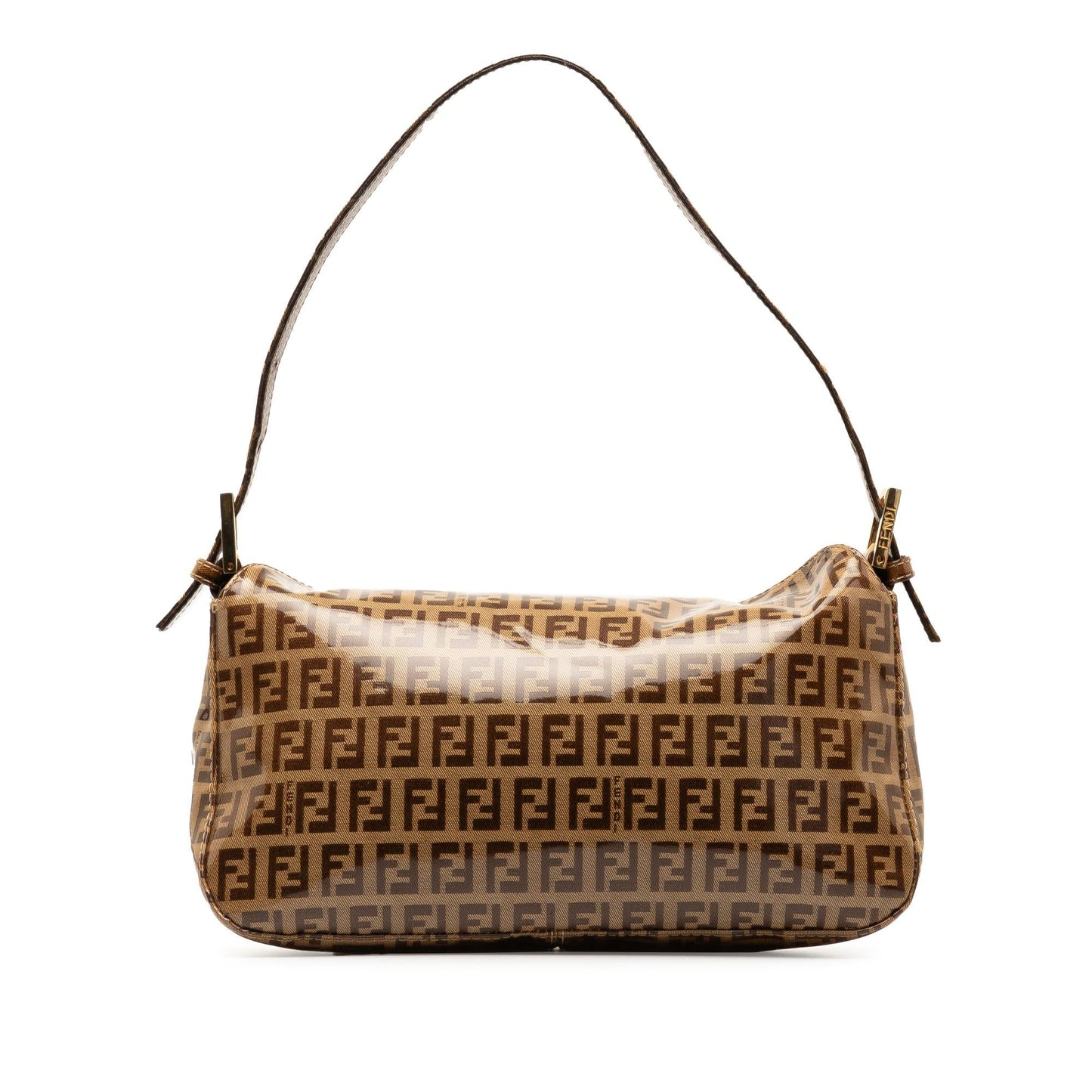 Fendi Zucchino Crystal Double Flap Shoulder Bag (wzAbEZ)