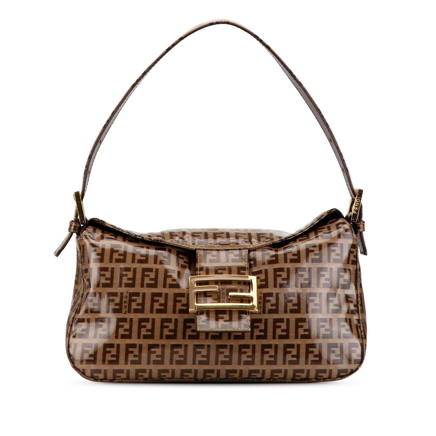 Fendi Zucchino Crystal Double Flap Shoulder Bag (gkfgVN)