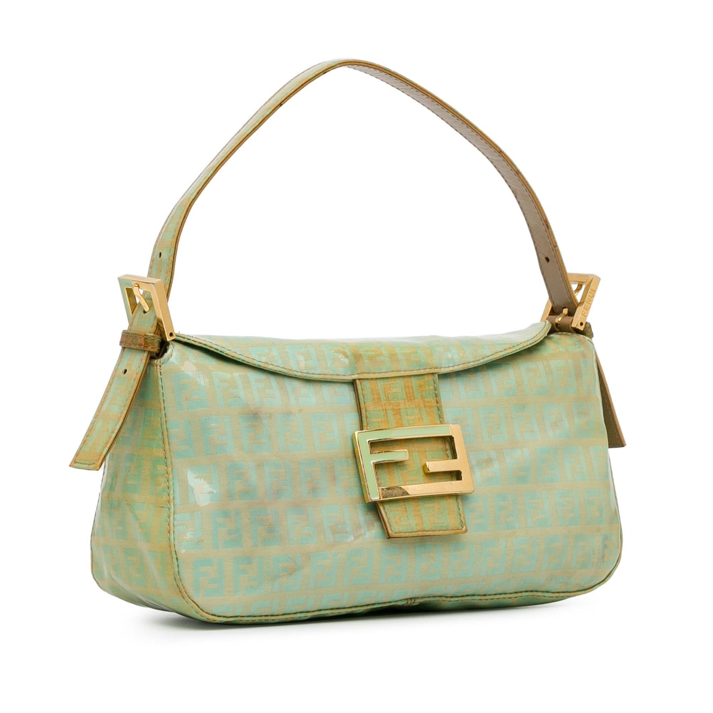 Fendi Zucchino Crystal Double Flap Shoulder Bag (mrDrwo)
