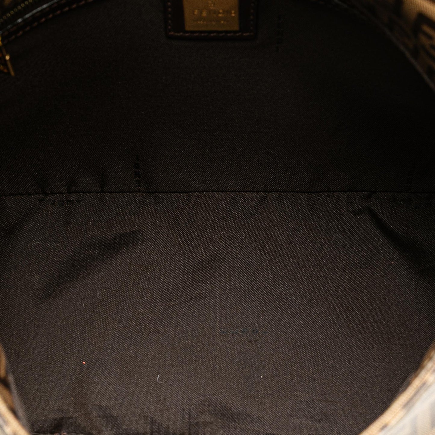Fendi Zucchino Canvas Double Flap Shoulder Bag