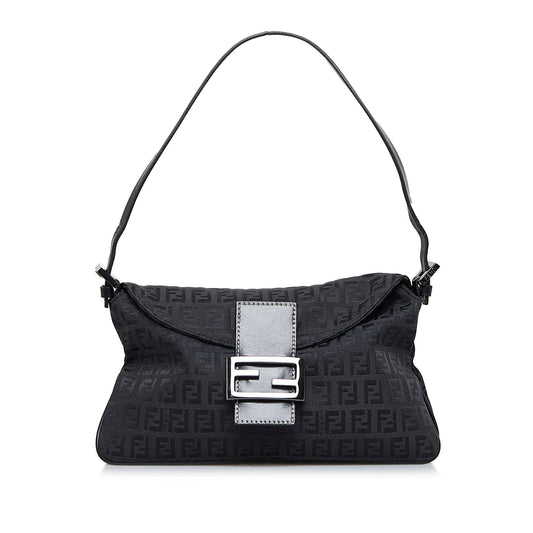 Fendi Zucchino Double Flap Baguette (1vyG7b)