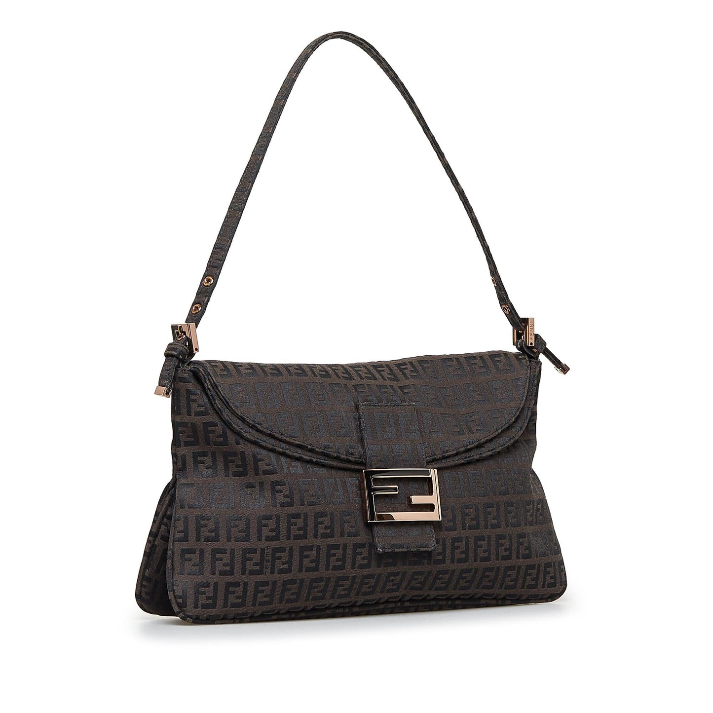 Fendi Zucchino Double Flap Baguette