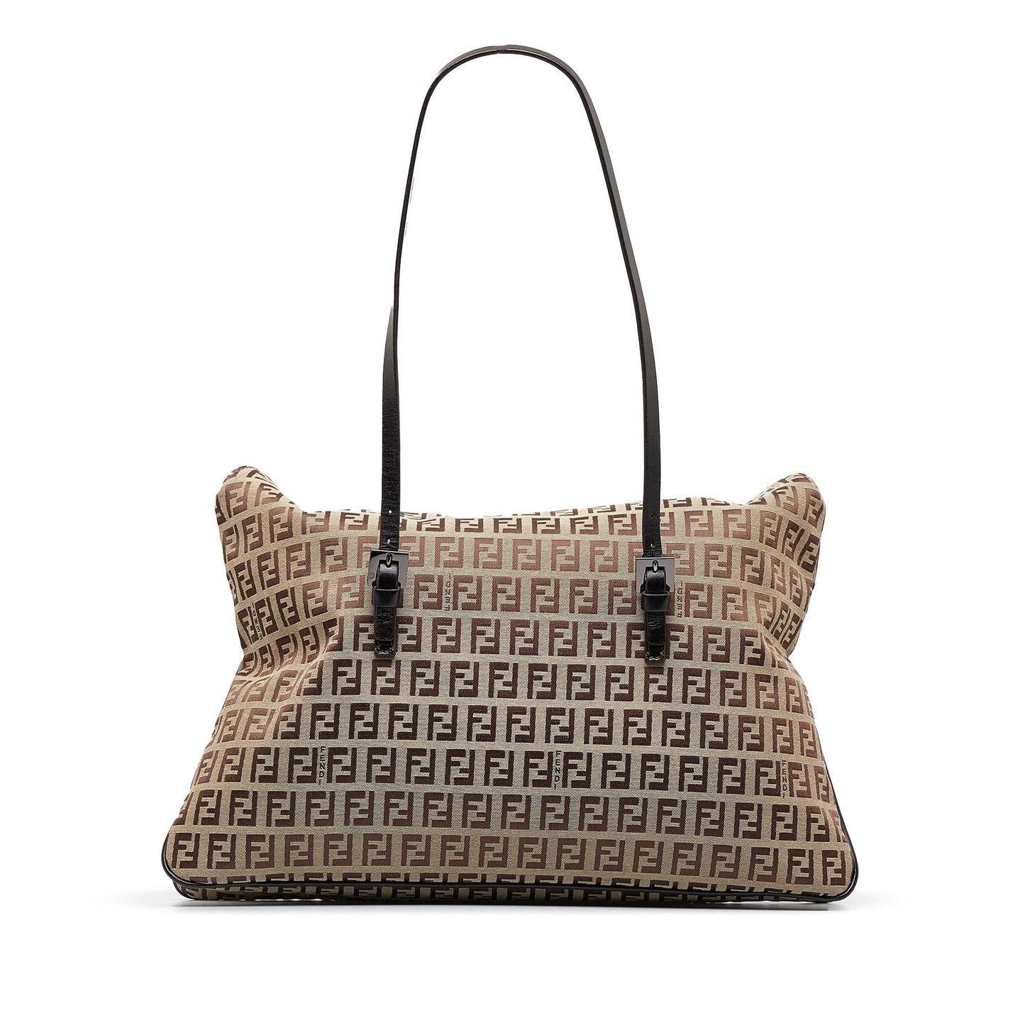 Fendi Zucchino Double Flap Shoulder Bag (bz3W6K)