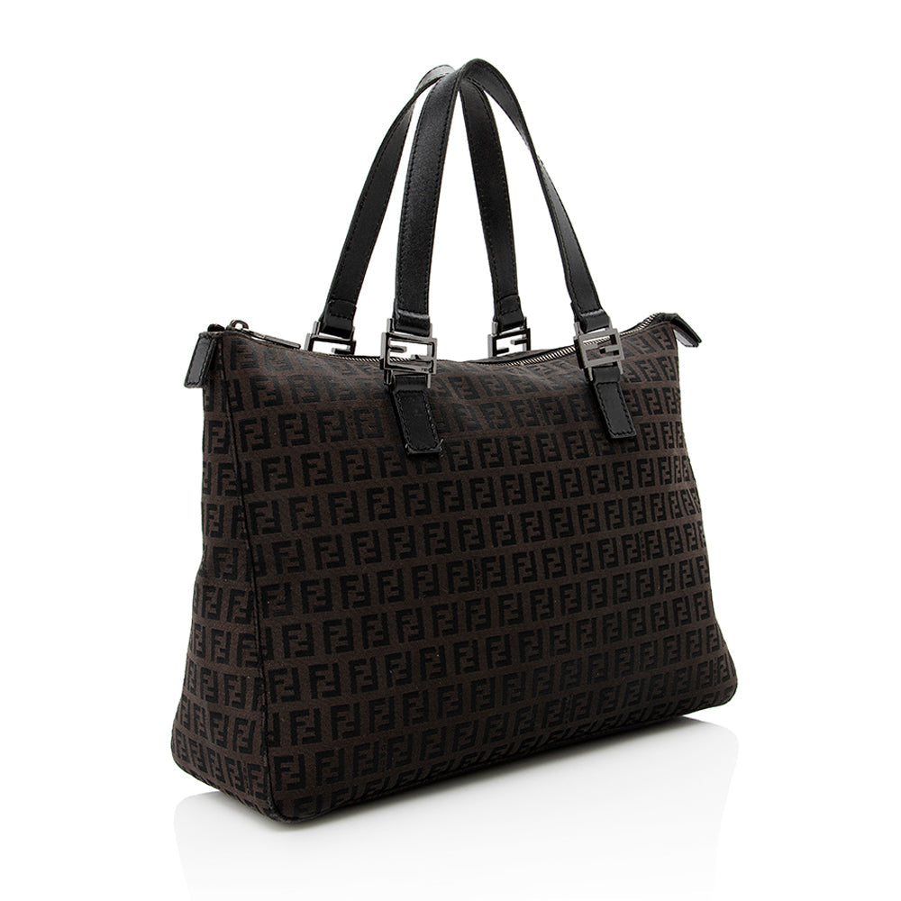 Fendi Zucchino FF Handle Tote - FINAL SALE