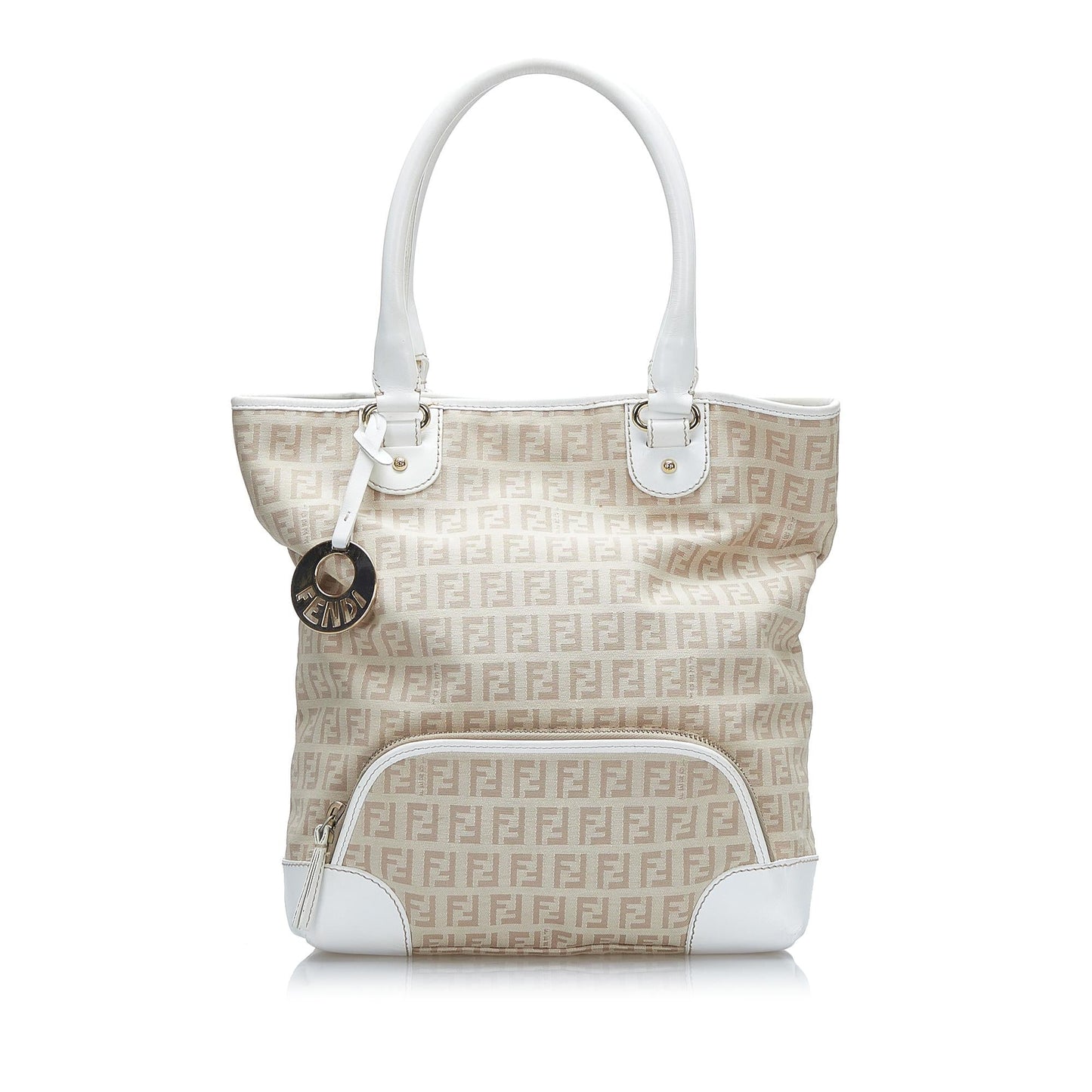 Fendi Zucchino Leather Trimmed Tote (LoktiJ)