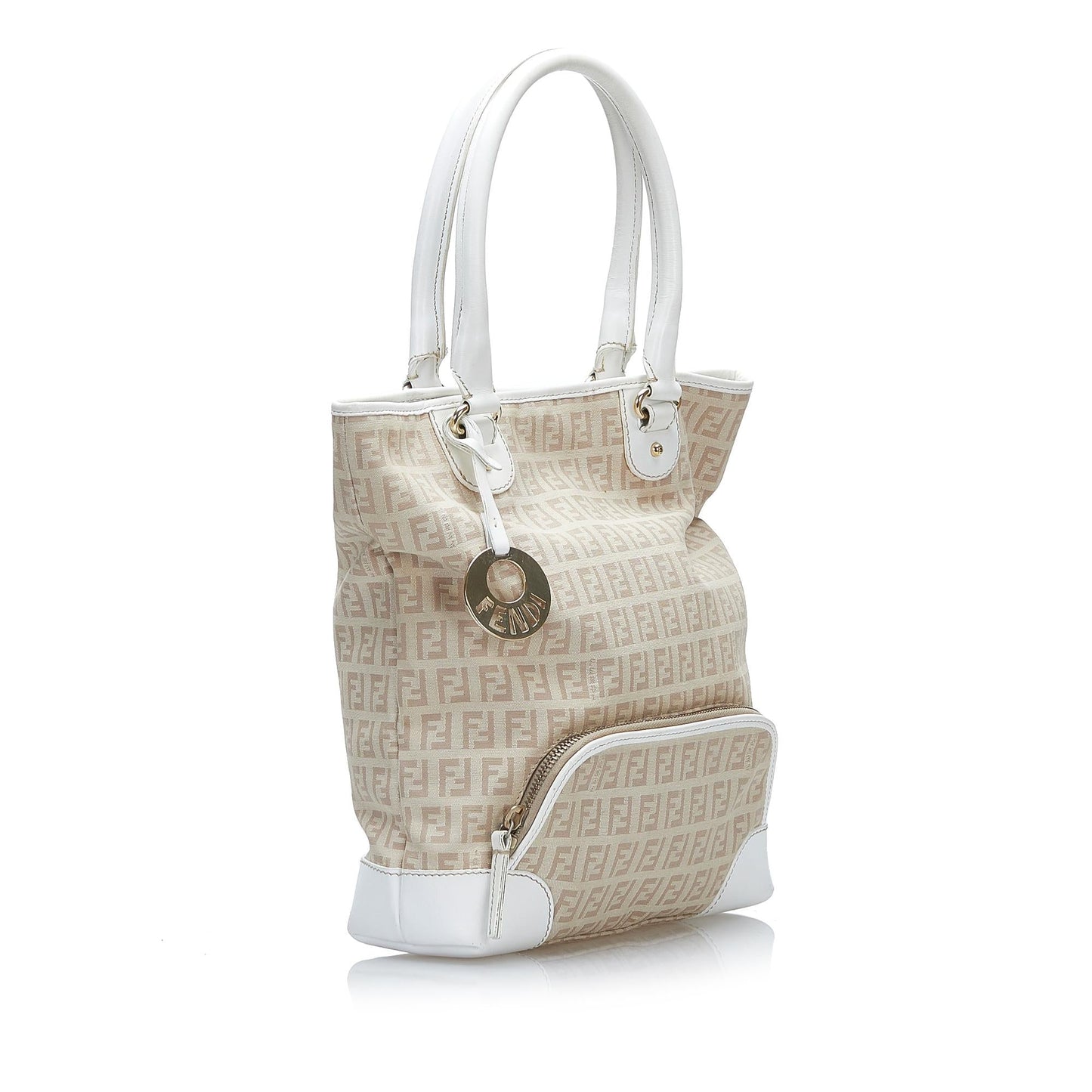 Fendi Zucchino Leather Trimmed Tote (LoktiJ)