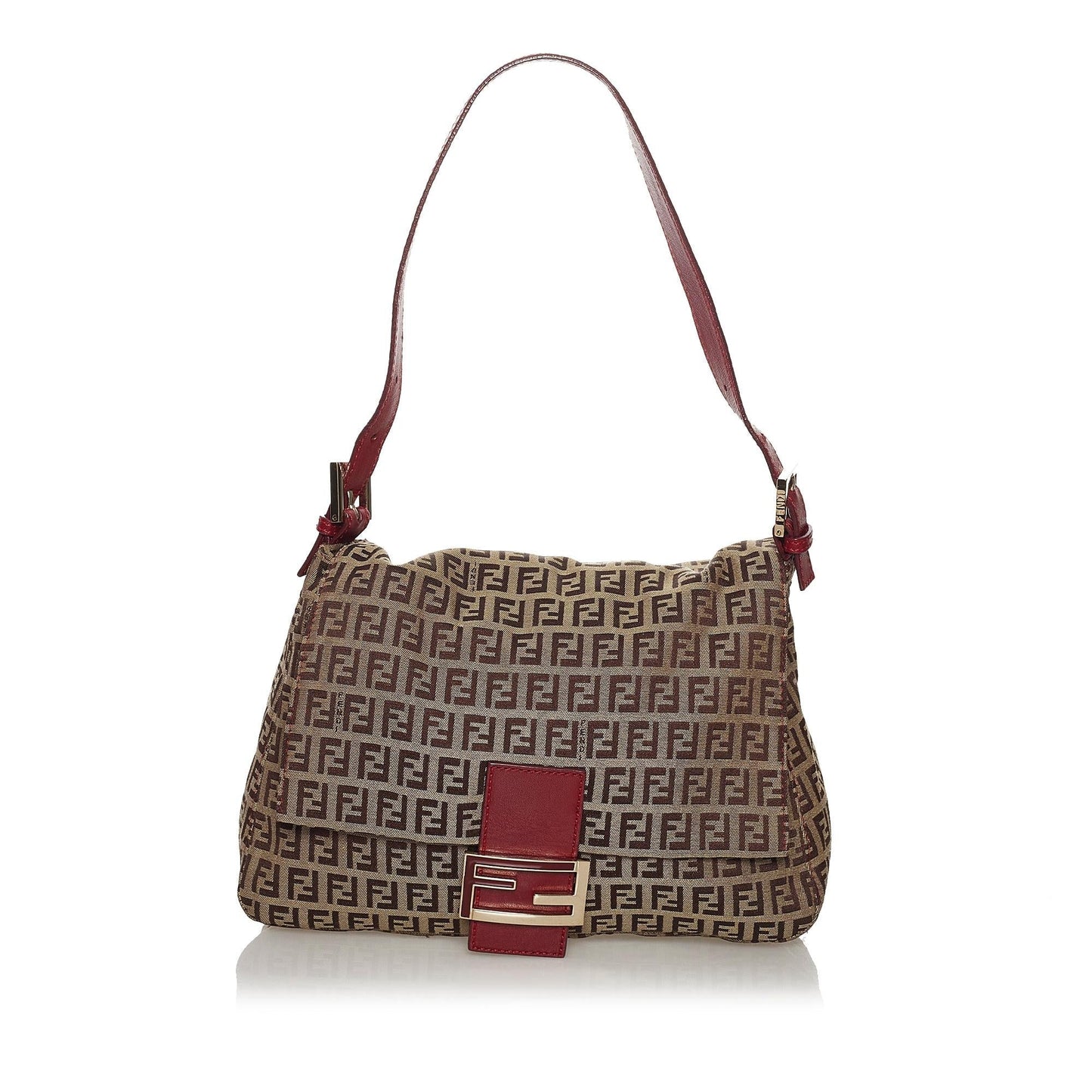 Fendi Zucchino Mamma Forever Canvas Shoulder Bag (33285)