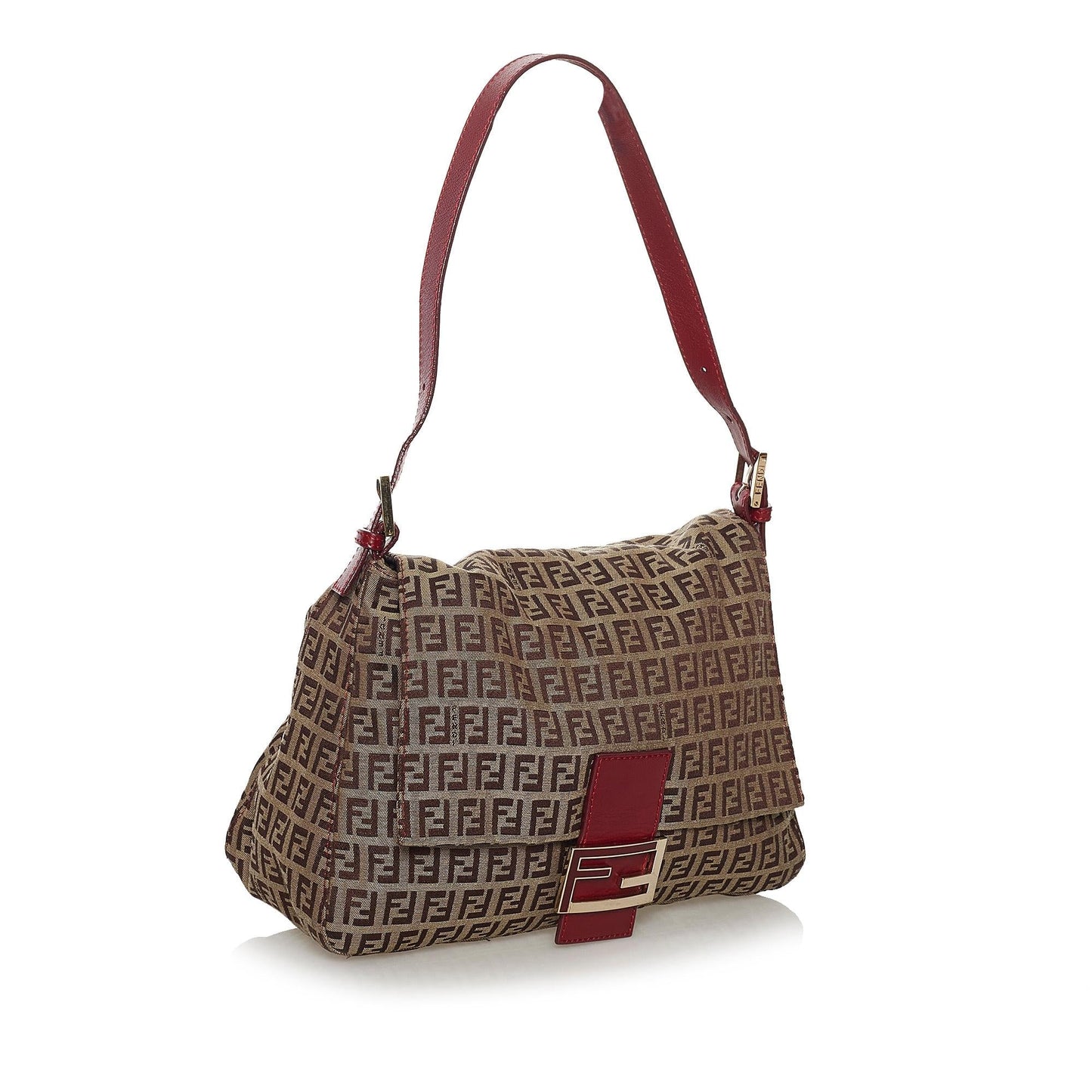 Fendi Zucchino Mamma Forever Canvas Shoulder Bag (33285)