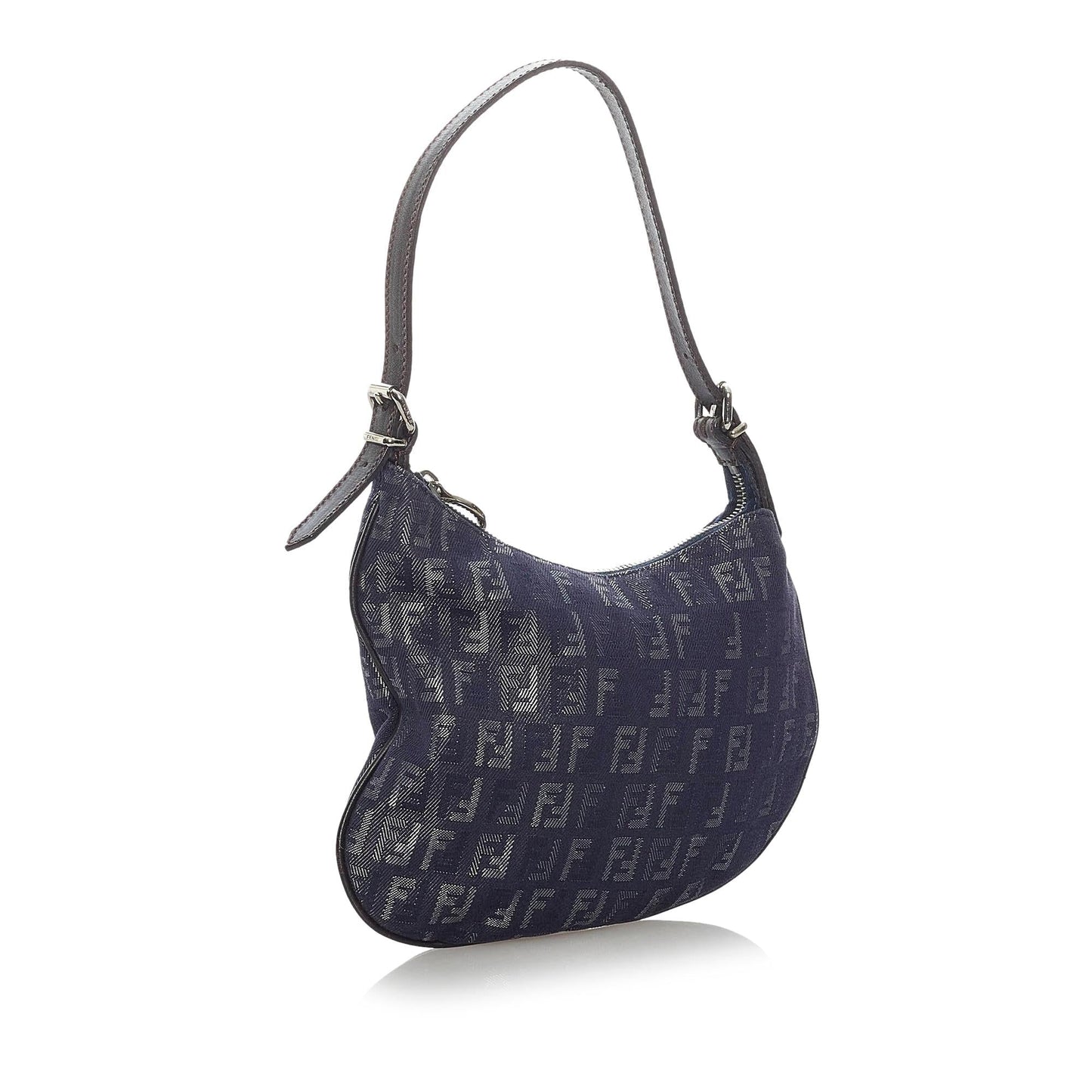 Fendi Zucchino Oyster Canvas Shoulder Bag (29702)