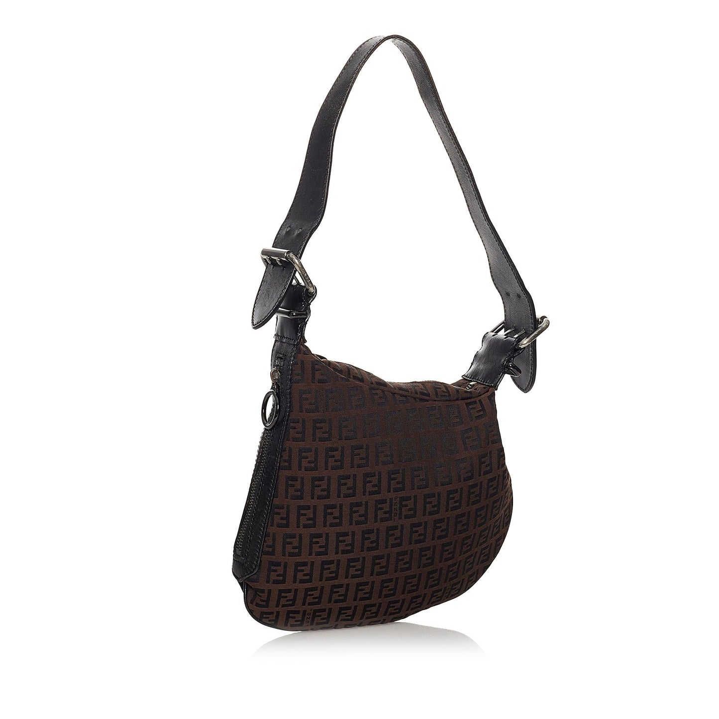Fendi Zucchino Oyster Canvas Shoulder Bag (30243)