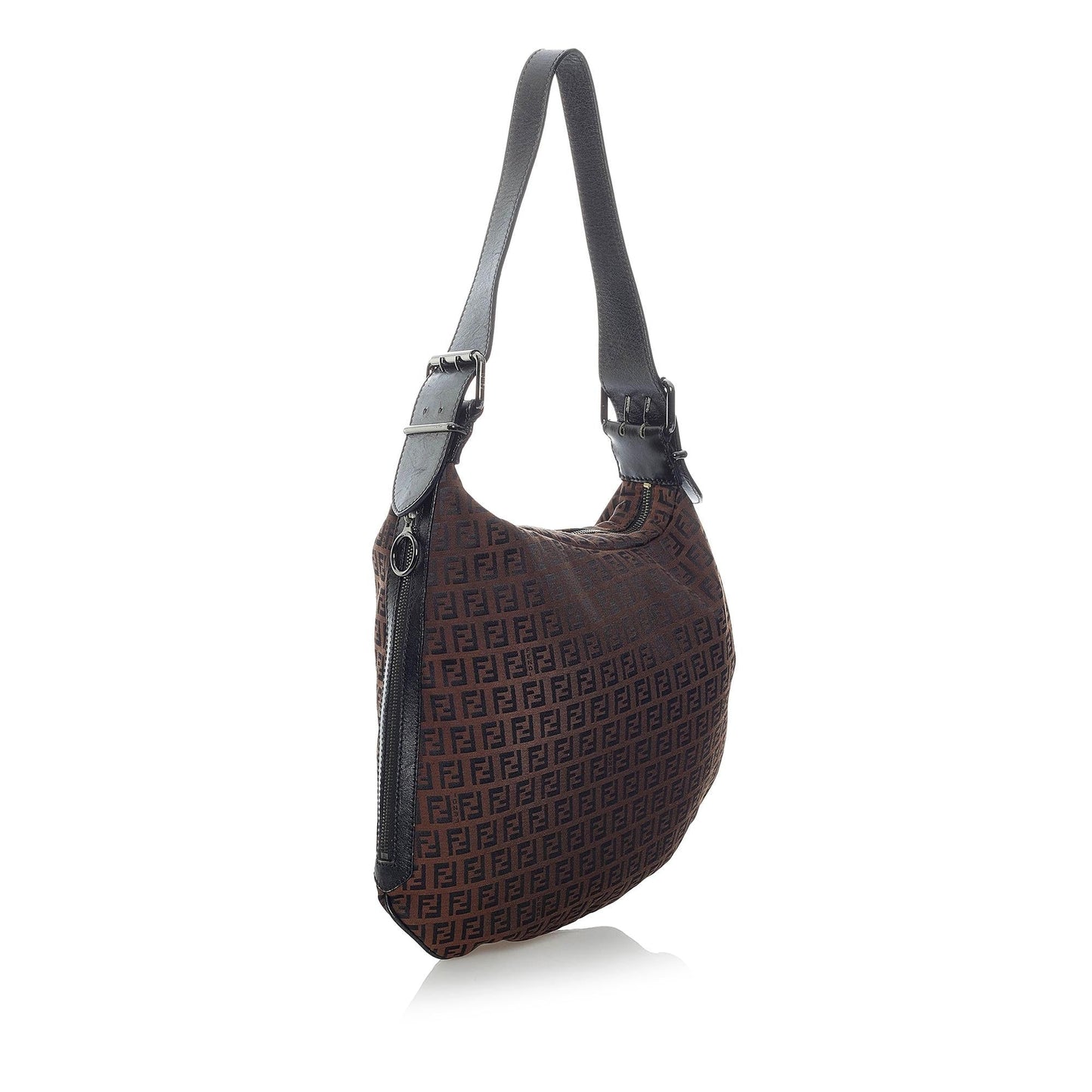 Fendi Zucchino Oyster Canvas Shoulder Bag (31334)