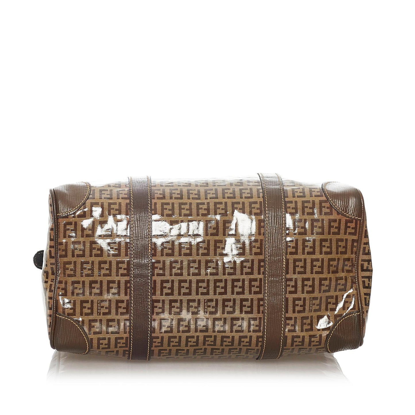 Fendi Zucchino Patent Leather Boston Bag (28254)