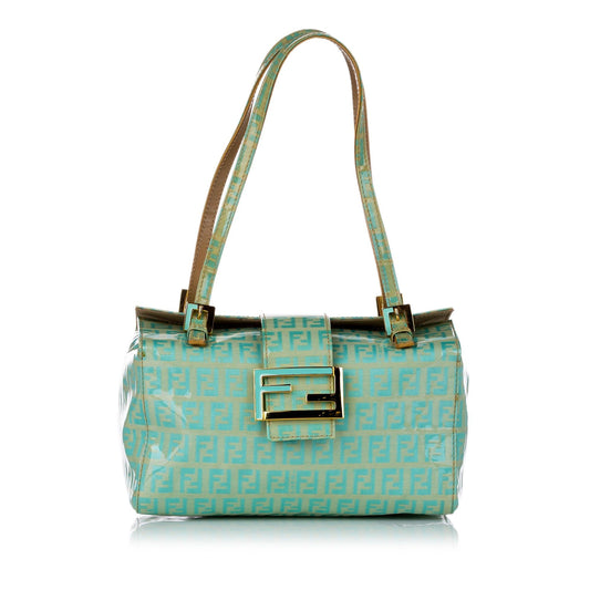 Fendi Zucchino Patent Leather Shoulder Bag (30257)