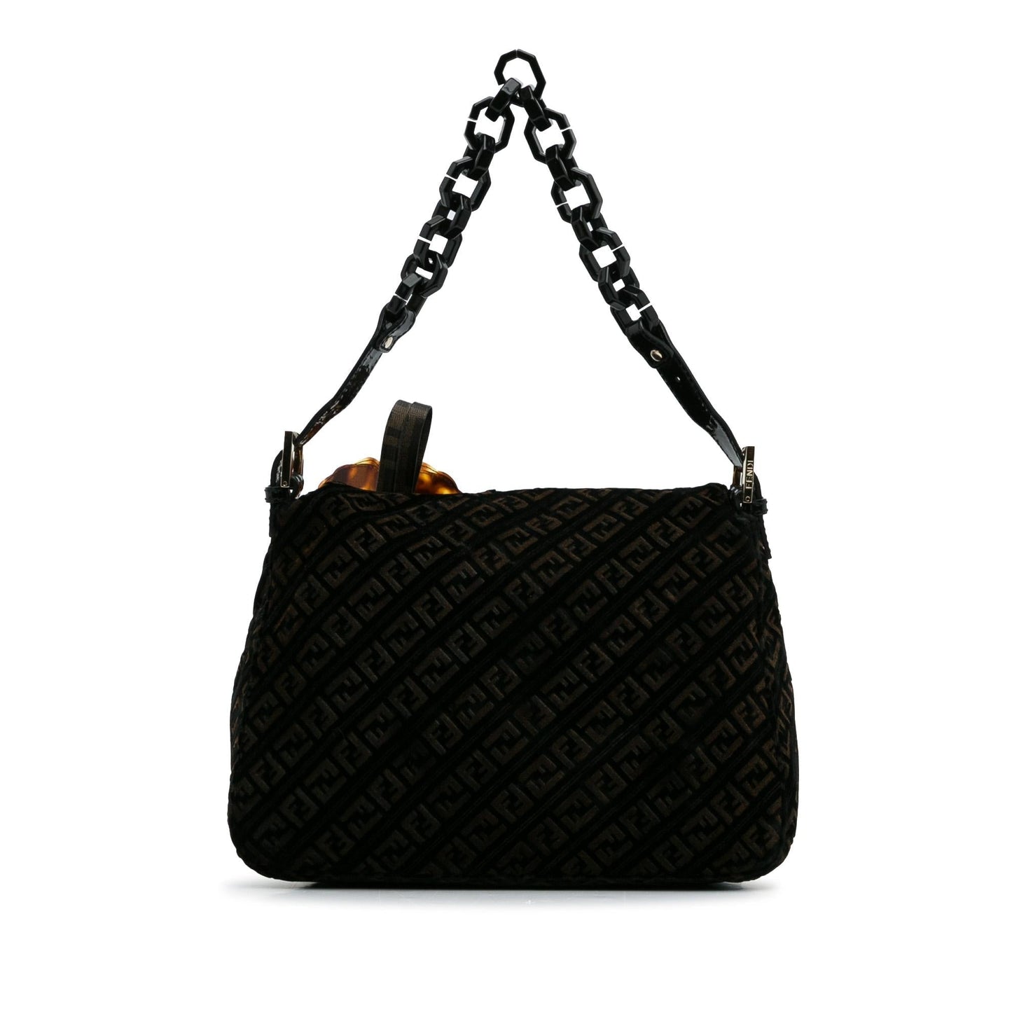 Fendi Zucchino Velvet Mamma Chain Shoulder Bag (c9W5EP)