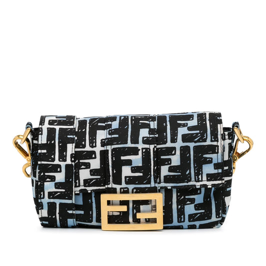 Fendi x Joshua Vides Mini Zucca Nylon Convertible Baguette Belt Bag (oO8sSN)