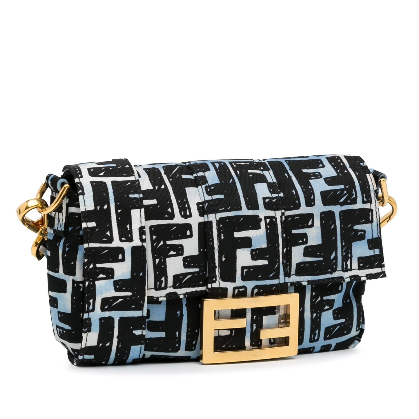 Fendi x Joshua Vides Mini Zucca Nylon Convertible Baguette Belt Bag (oO8sSN)