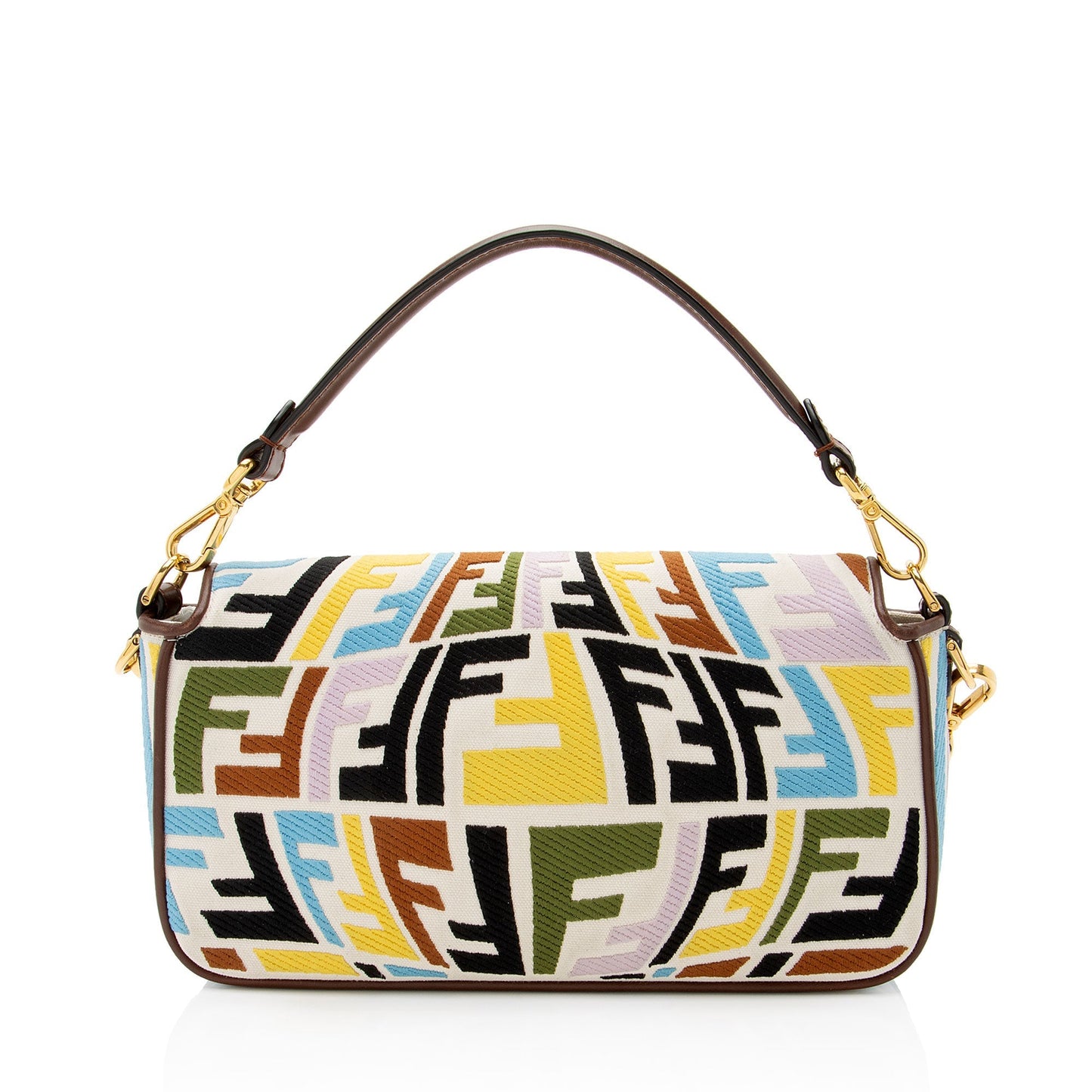 Fendi FF Embossed Calfskin Kan I Small Shoulder Bag