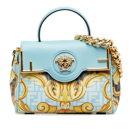 Fendi x Versace Fendace La Medusa Satchel (beO89n)