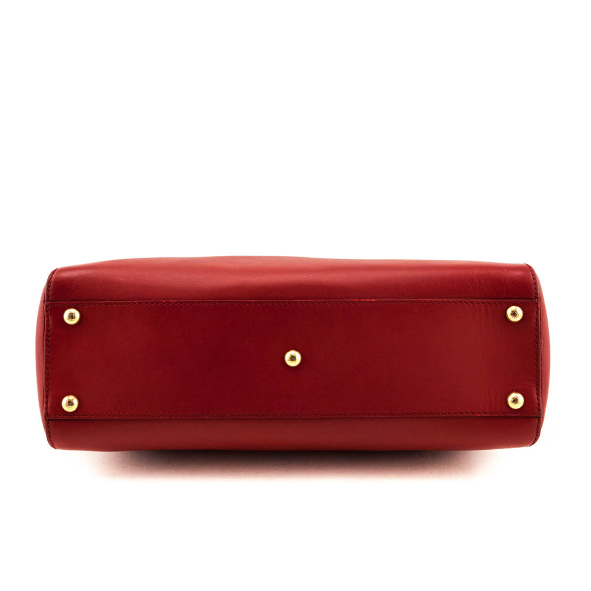 Fendi Red Nappa Medium Peekaboo Bag