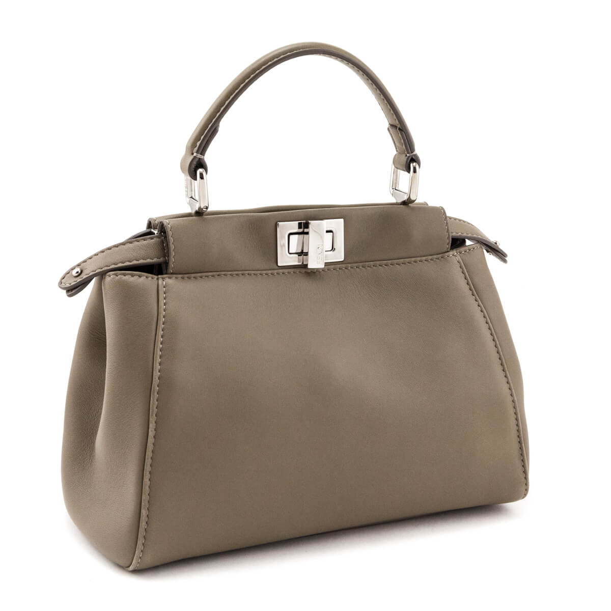 Fendi Tortora Nappa Mini Peekaboo Iconic Satchel