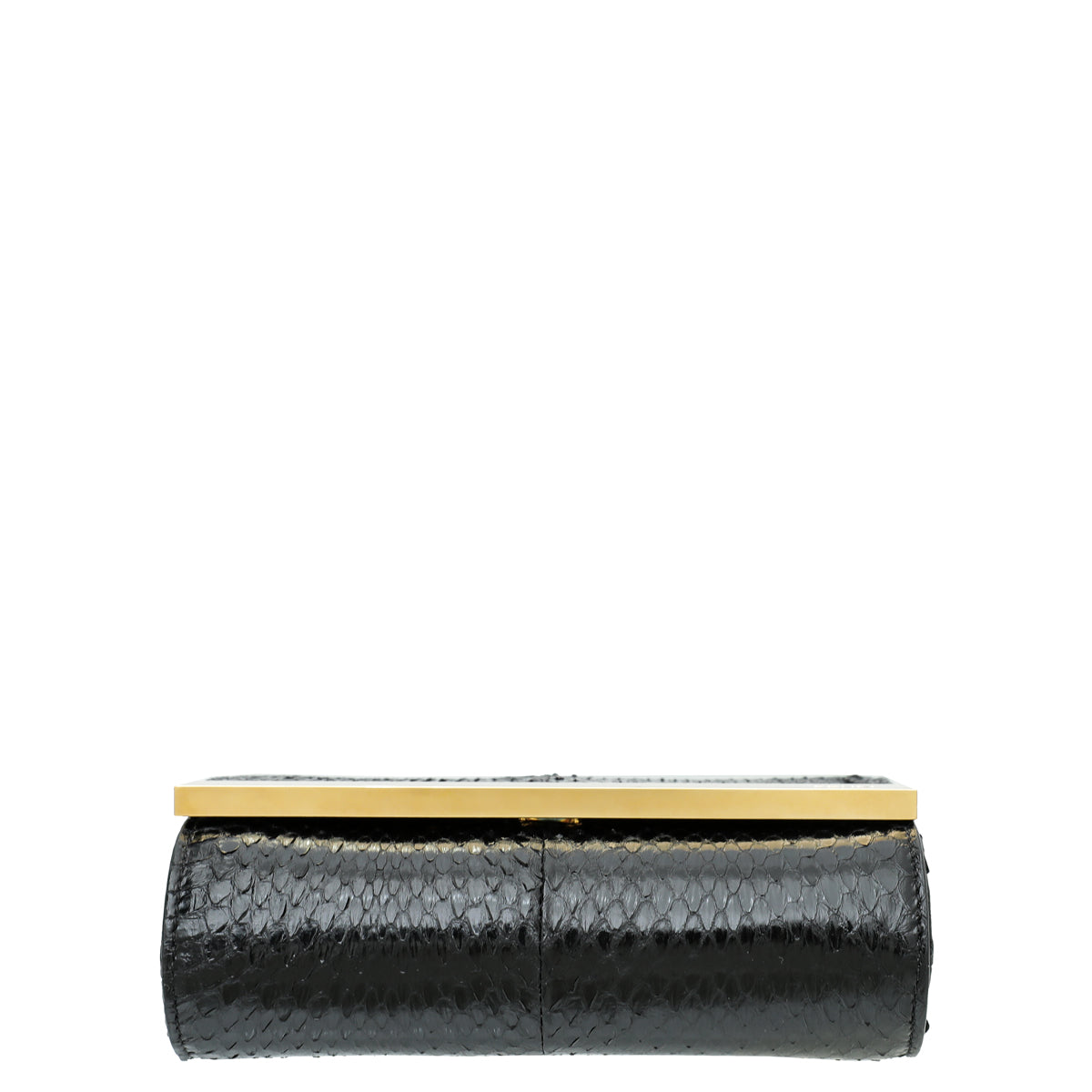 Fendi Black Elaphe Mini Rush Clutch Bag