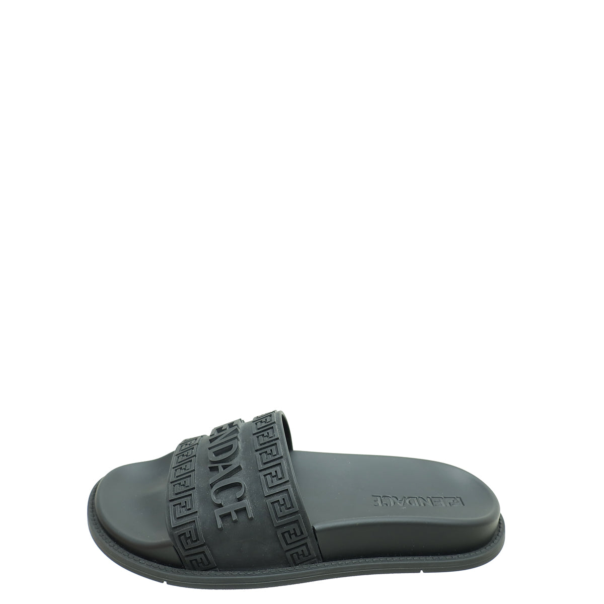 Fendi Black x Versace Rubber Flat Slides 37