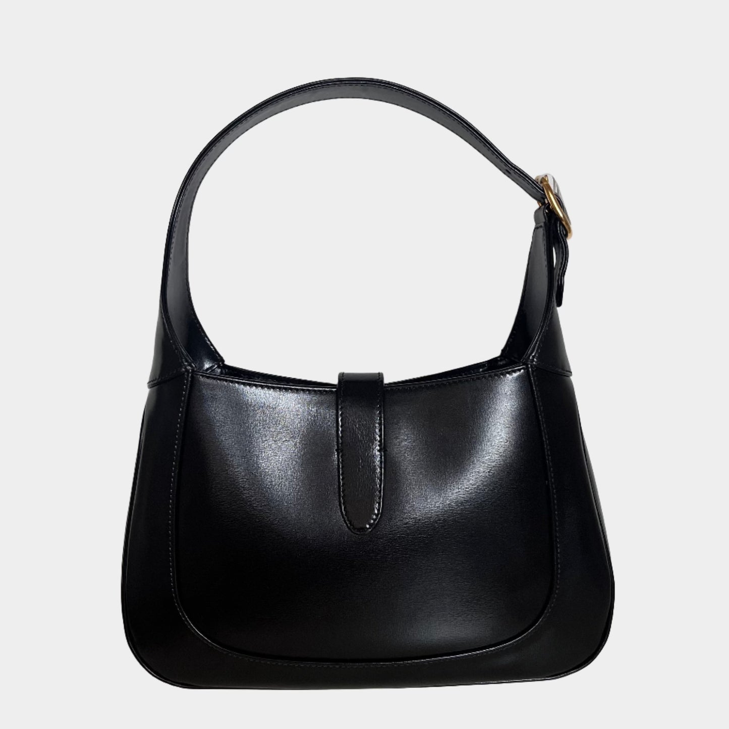 Gucci Jackie 1961 Black Leather Bag with Adjustable Strap