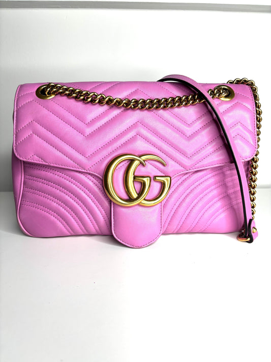 Gucci Lou Chain Leather Shoulder Bag