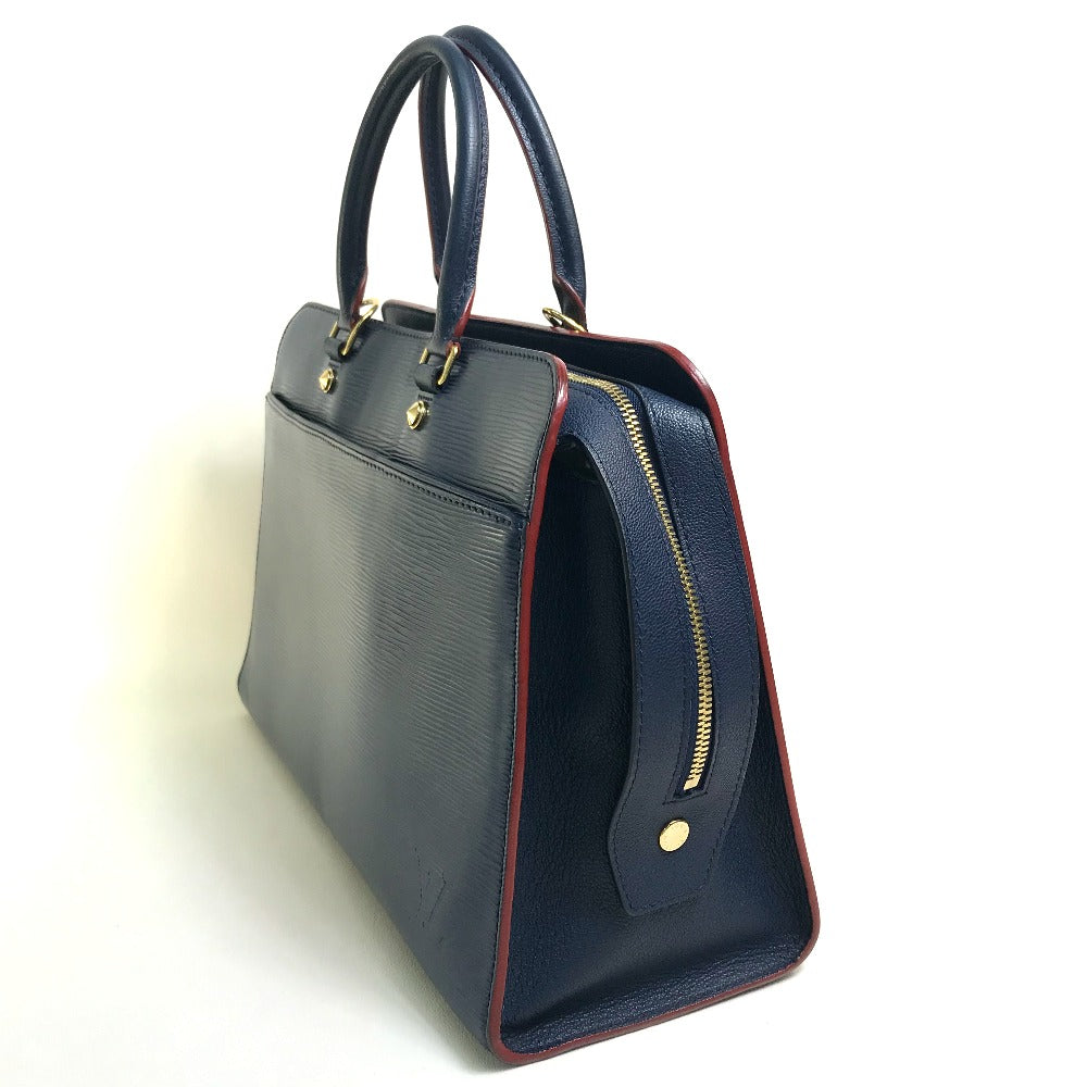 LOUIS VUITTON Handbag Epi Leather Navy x red Epi Vaneau GM Women