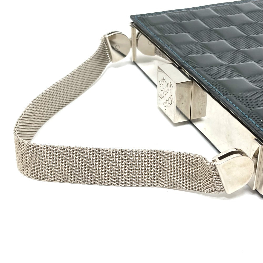 LOUIS VUITTON Handbag Patent Leather, Damier Vernis Dark green Damier Vernis Anju GM