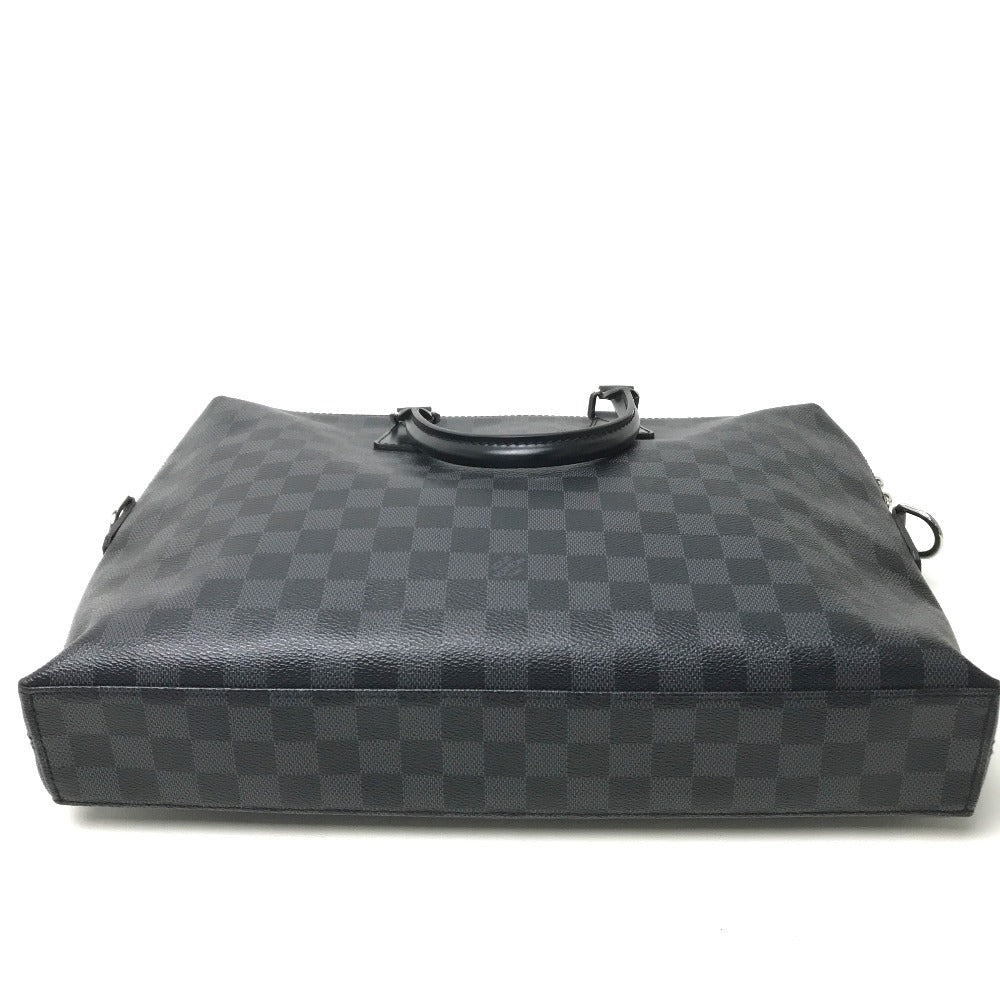LOUIS VUITTON Business bag Damier Grafitto Canvas black Damier Graphite Porto Documan Jules mens