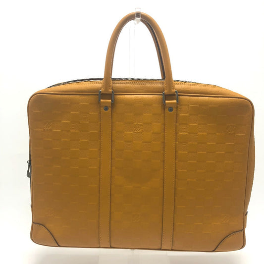 LOUIS VUITTON Business bag N41218 Damier Anfini Leather Yellow type Anfini Handbag Women