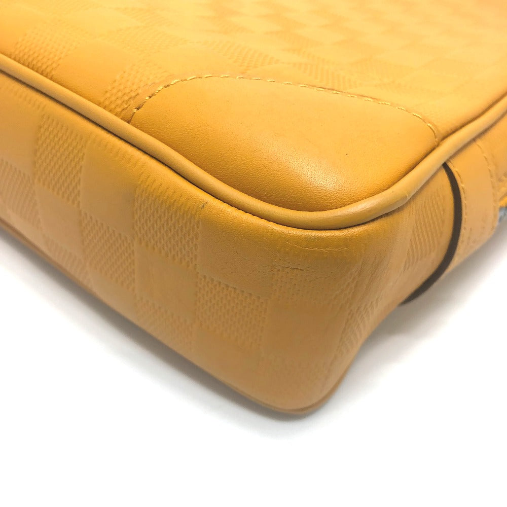 LOUIS VUITTON Business bag N41218 Damier Anfini Leather Yellow type Anfini Handbag Women