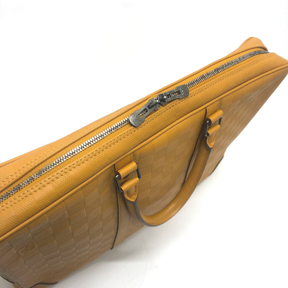 LOUIS VUITTON Business bag N41218 Damier Anfini Leather Yellow type Anfini Handbag Women