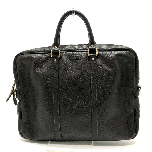 GUCCI Briefcase 201480 leather Brown Sima line Handbag mens