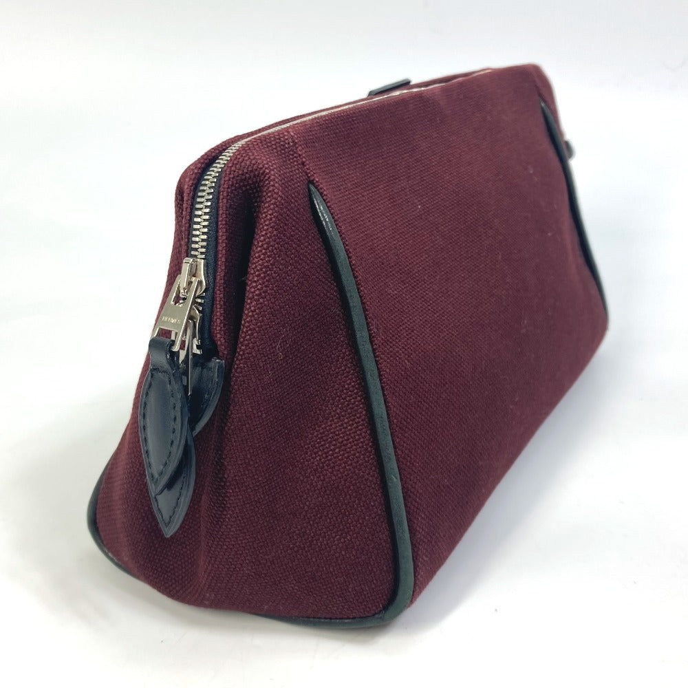 HERMES Clutch bag canvas Bordeaux Women
