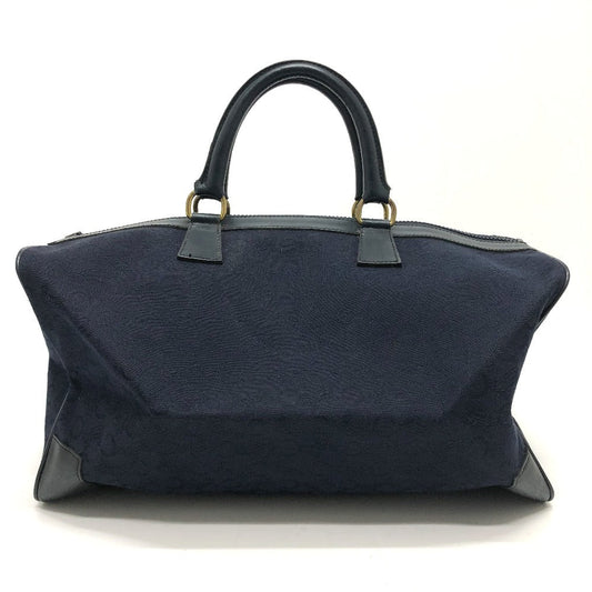 CELINE Boston Duffel bag Canvas / leather Navy C Macadam Carriage Women