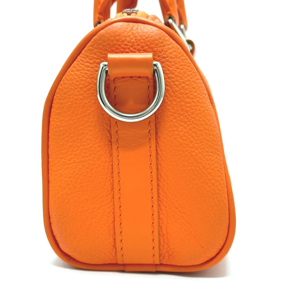 LOUIS VUITTON Shoulder Bag leather Orange LV Aerogram Keepall XS