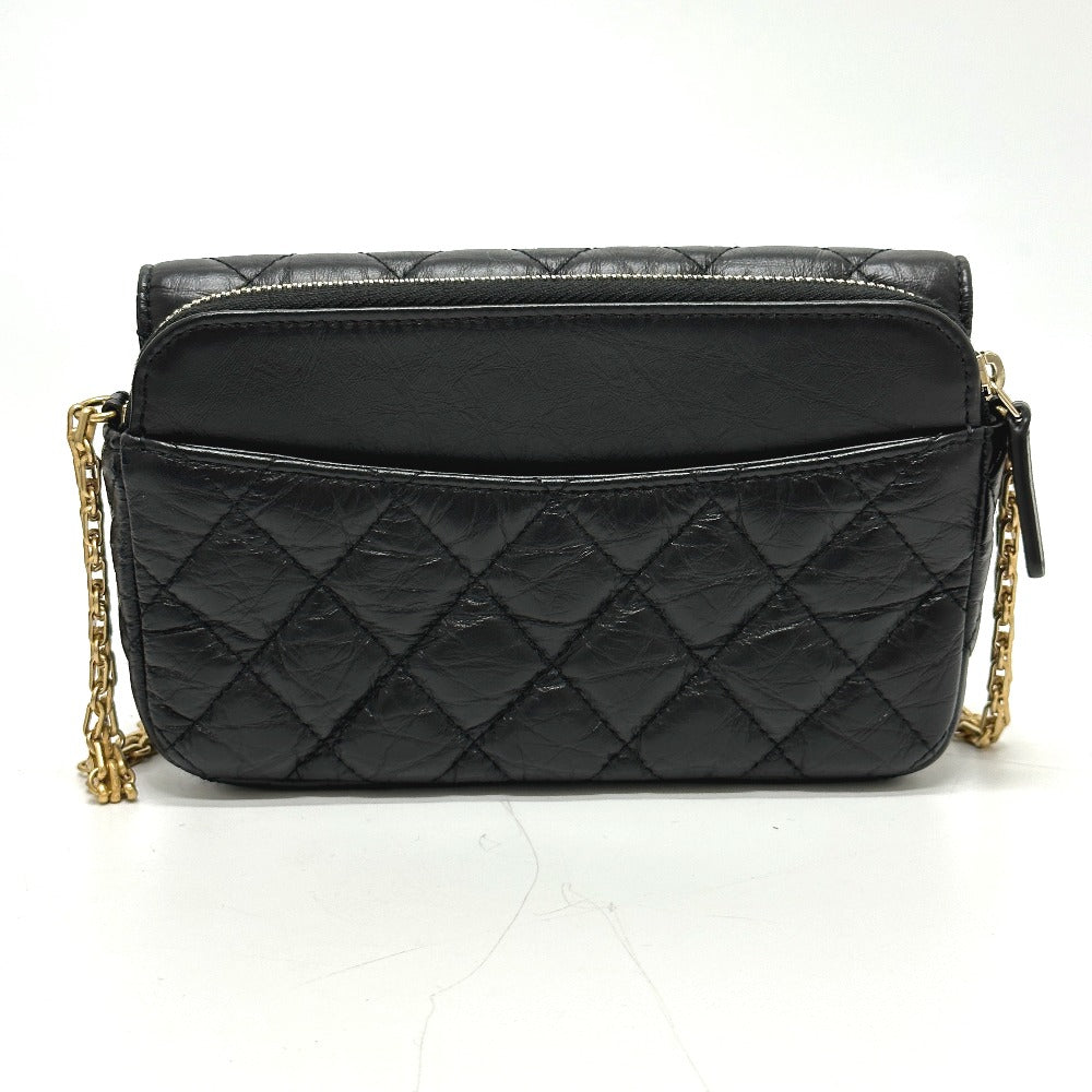 CHANEL Shoulder Bag AP2215 Calfskin black 2.55 Mademoiselle Matrasse Chain wallet