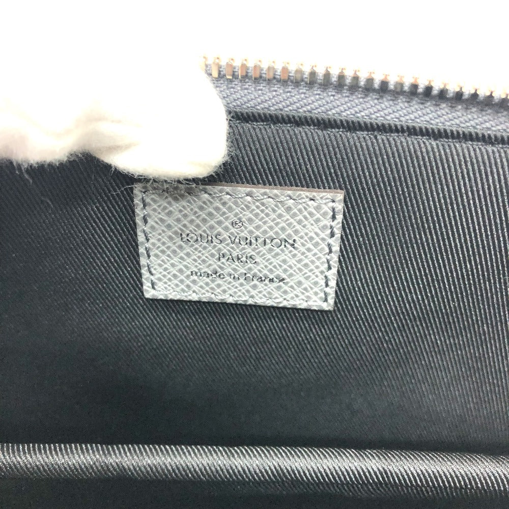LOUIS VUITTON Business bag M30856 Taiga Leather gray Taiga Slim briefcase mens