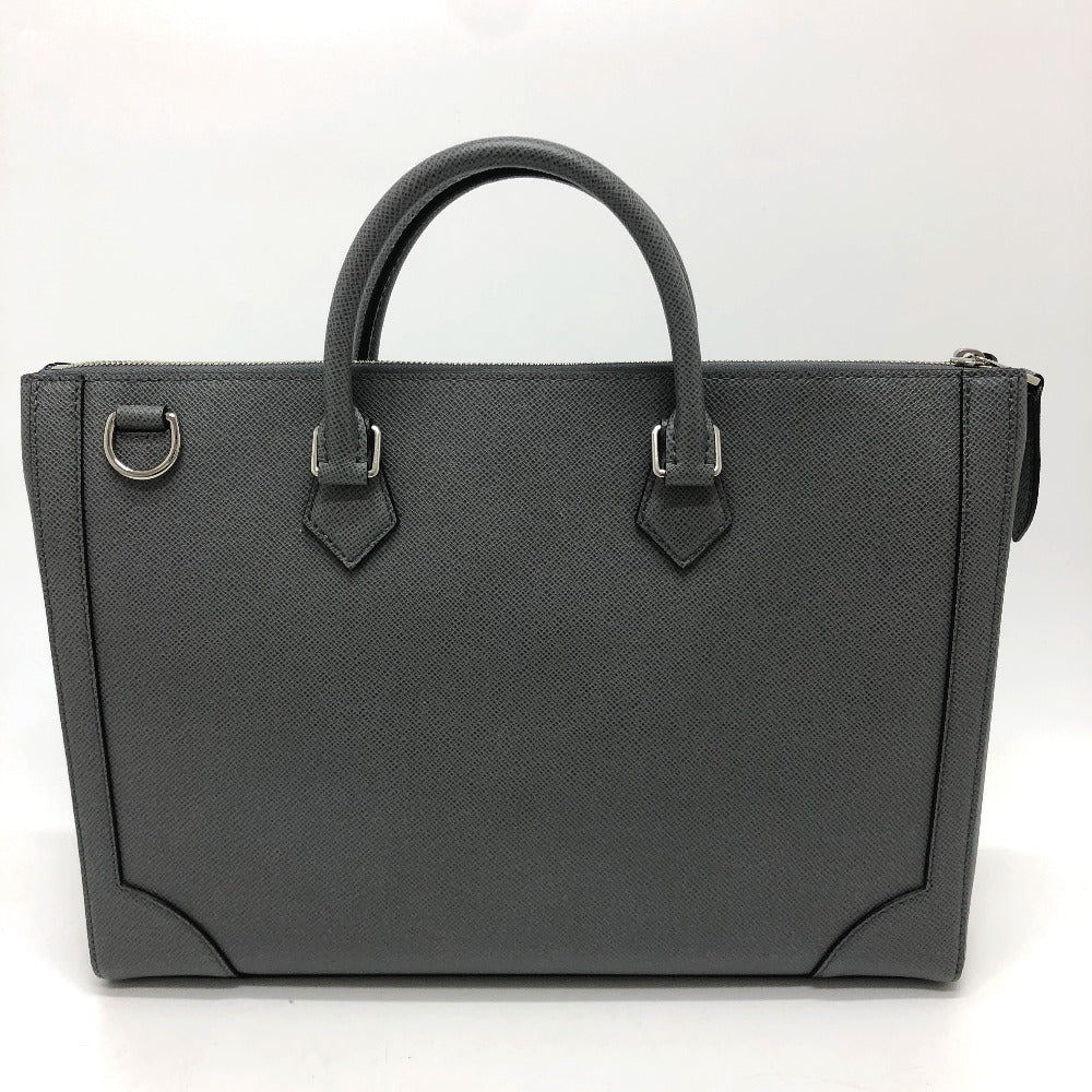 LOUIS VUITTON Business bag Taiga Leather gray Taiga Slim briefcase
