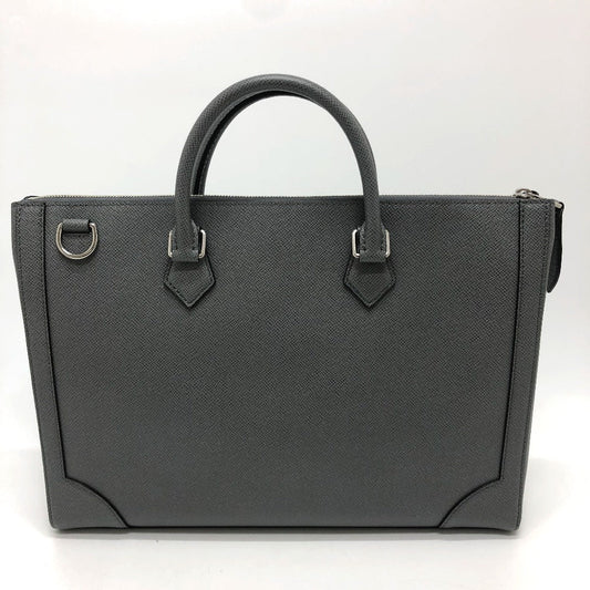 LOUIS VUITTON Business bag M30856 Taiga Leather gray Taiga Slim briefcase mens