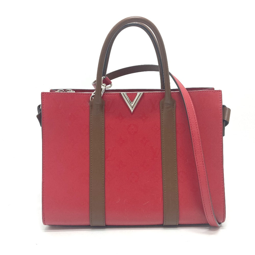 LOUIS VUITTON Tote Bag leather Red Monogram Very Tote MM Women
