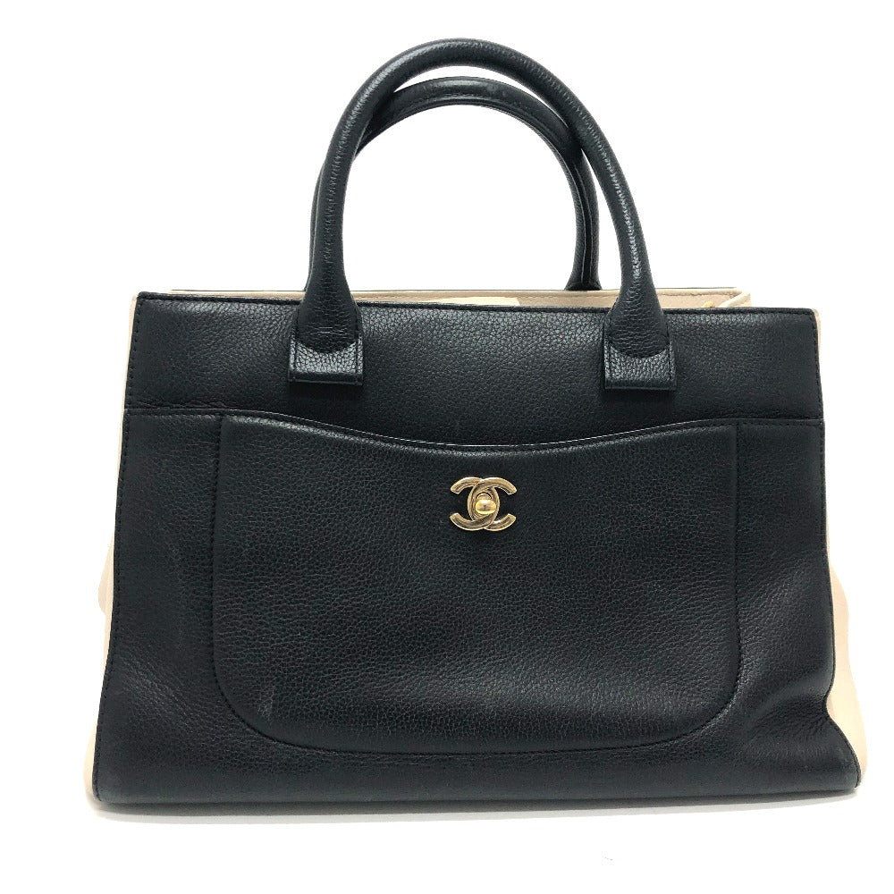 CHANEL Shoulder Bag A69930 leather black CC mark Executive tote Women