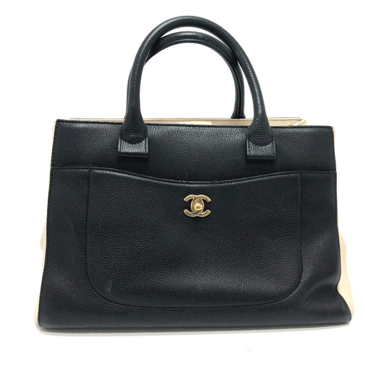 CHANEL Shoulder Bag A69930 leather black CC mark Executive tote Women