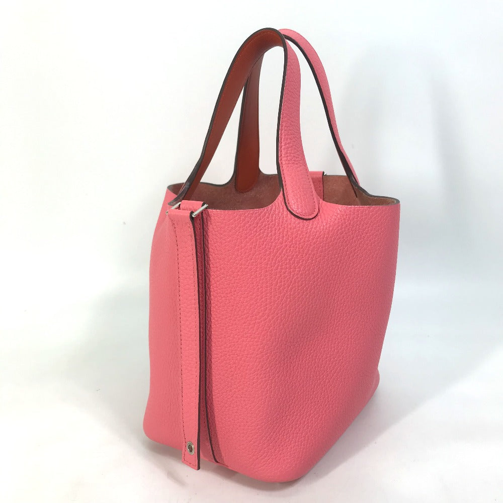 HERMES Handbag Taurillon Clemence pink Pico Tan Lock Ekra PM Women